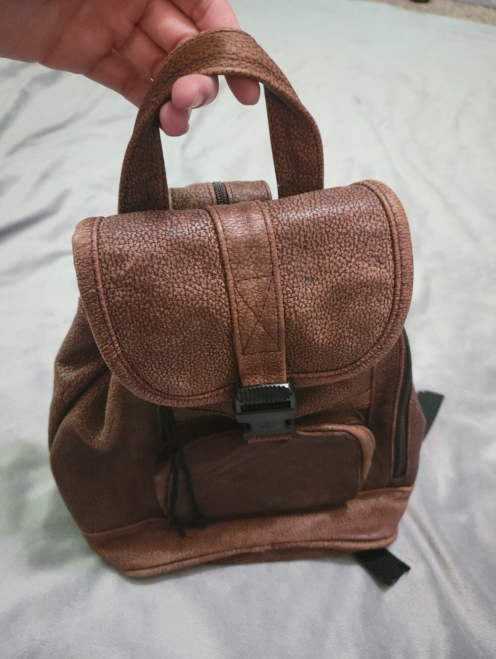 Leather Mini Backpack - Picture 9 of 10
